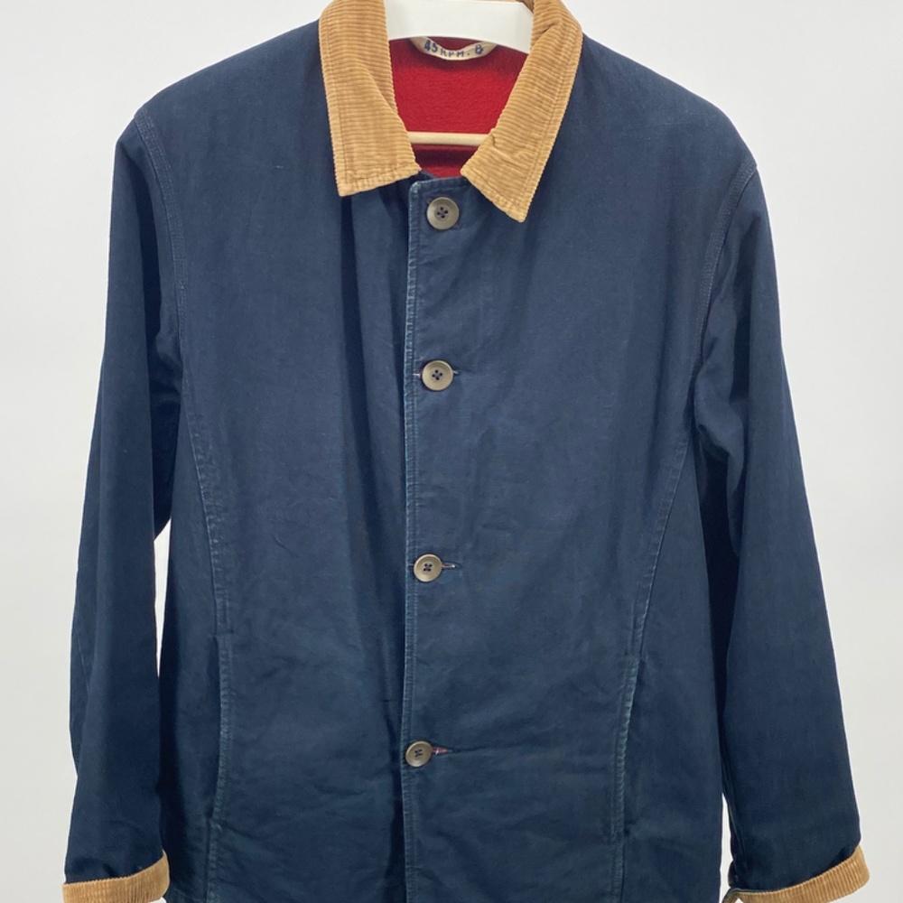 45rpm& Indigo Dyed Fleece Lined Chore Coat size 3